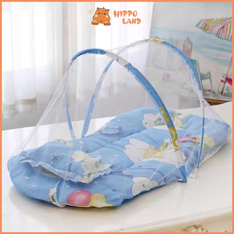 HIPPO LAND kasur Lipat Kelambu Bayi / kasur Kelambu set / tempat tidur bayi beserta kelambu 156-157