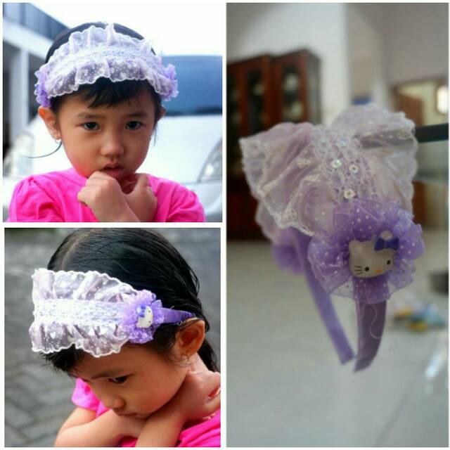 Bando renda anak hello kitty