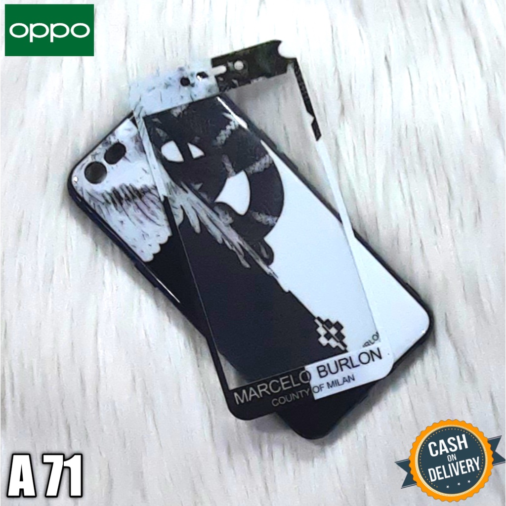 OPPO A71 SOFTCASE MOTIF + TEMPERED GLASS