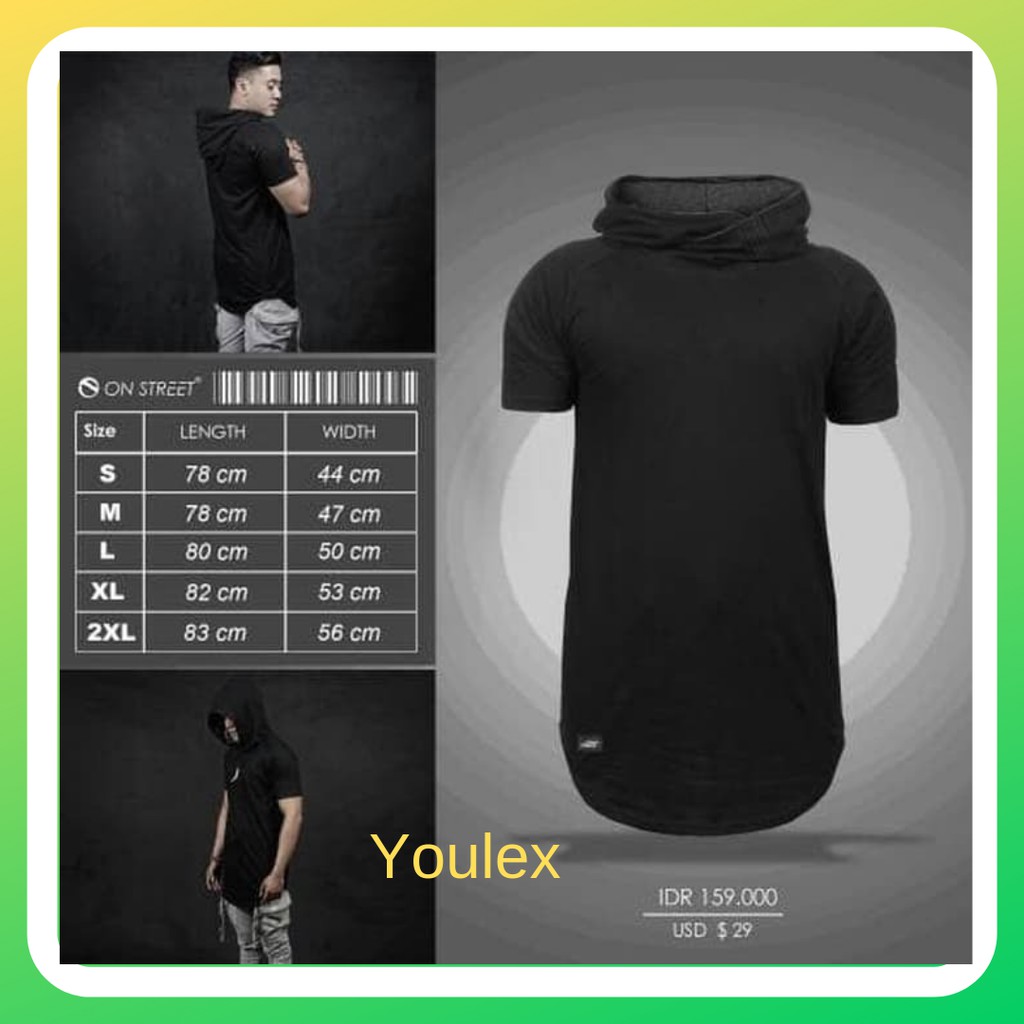 kaos longline hoodie