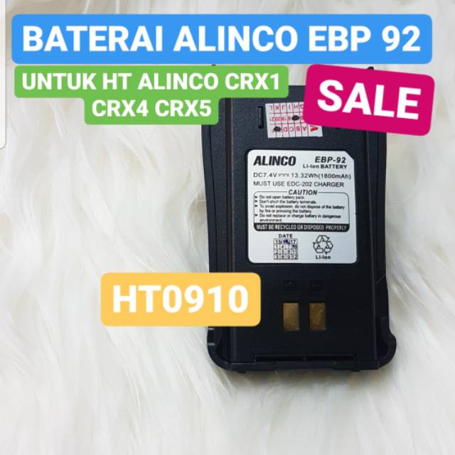 BATERAI ALINCO EBP 92 UNTUK HT ALINCO CRX1 CRX4 CRX5 BARU ORIGINAL