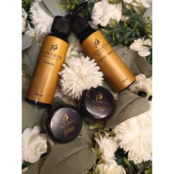 Linskin beauty skincare Paket Exclusive BPOM Perawatan Cream Pemutih Wajah