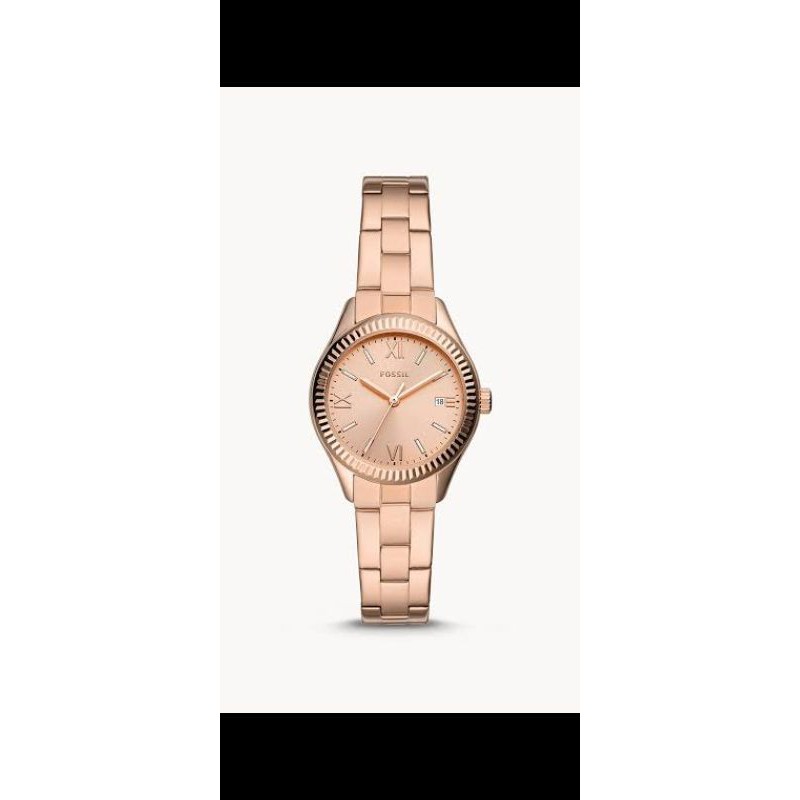 jam tangan wanita Rye Three-Hand Date Rose Gold-Tone Stainless Steel Watch - BQ3639