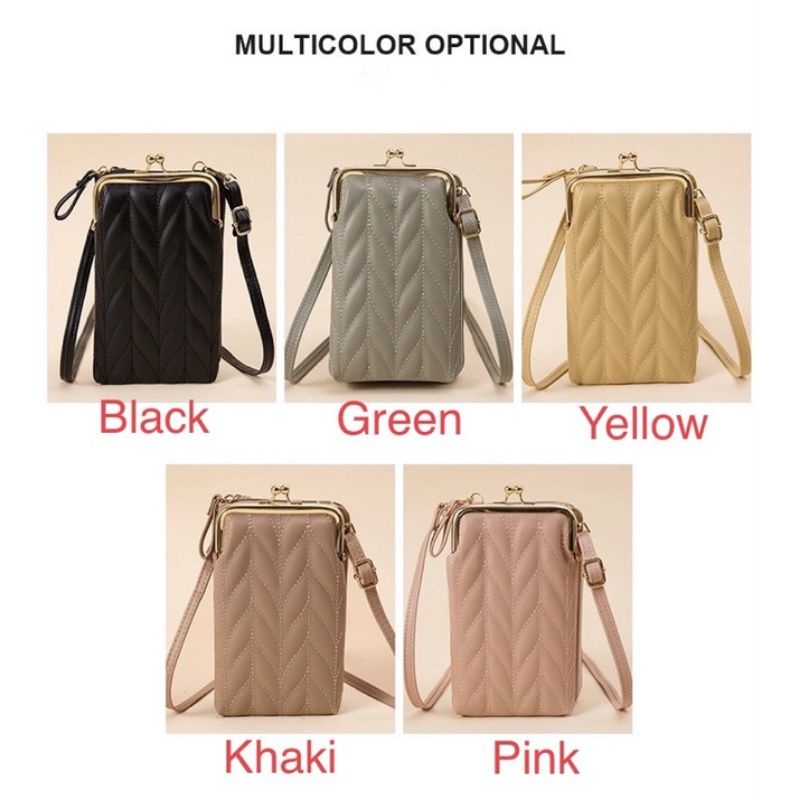 Tas Dompet Kulit Wanita / Tas Selempang Wanita Serbaguna Import