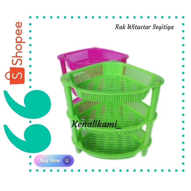 [HOT ITEM] RAK PLASTIK 3 SUSUN SEGITIGA / RAK SERBAGUNA PLASTIK / RAK BUMBU DAPUR / RAK BAWANG / RAK