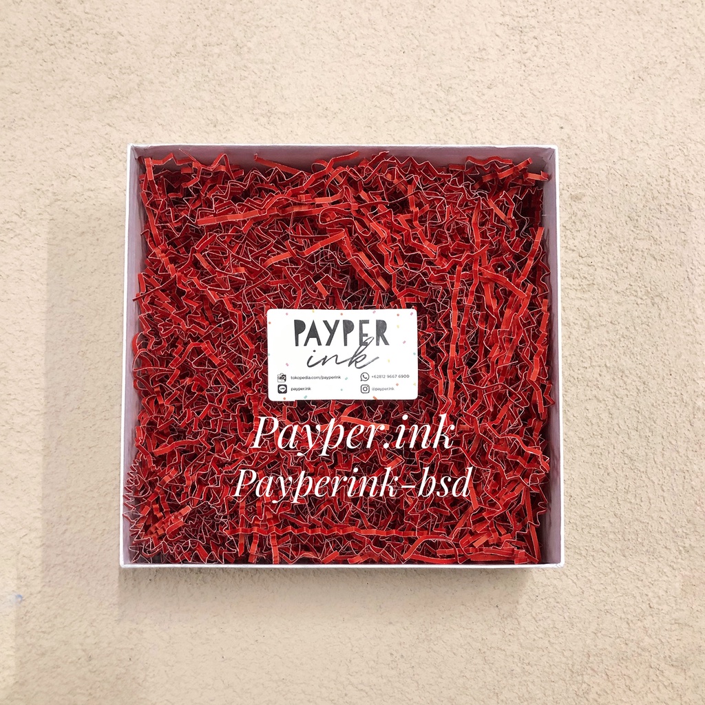 

200 gr shredded paper / kertas cacah / Red Merah / Crinkle cut