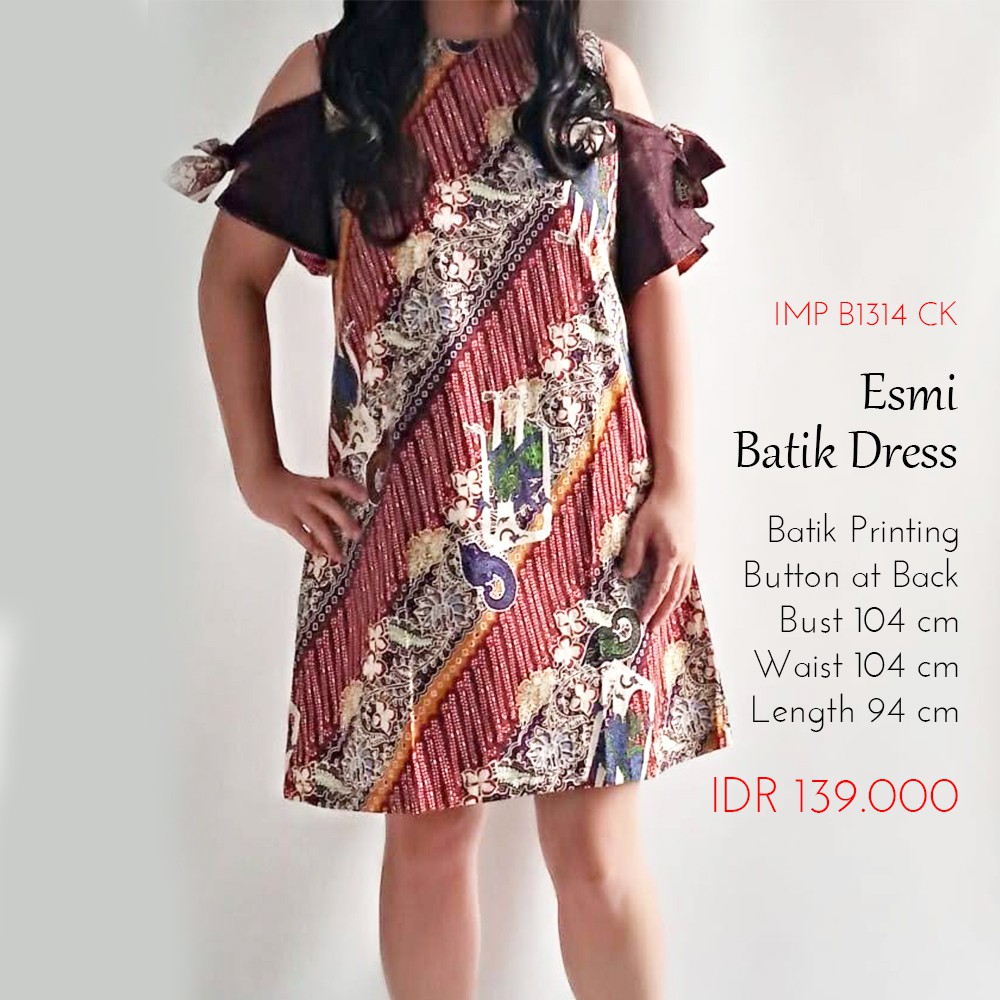 Dress Batik Wanita Dress Batik Modern - Esmi Batik Dress