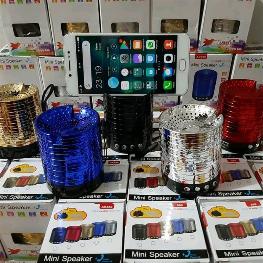 Mini Speaker Bluetooth Standing Dudukan HP AK 889