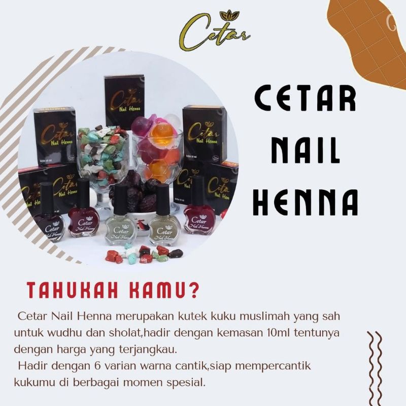 CETAR NAIL HENNA KUKU HALAL SAH SHOLAT AWET TIDAK LUNTUR VIRAL