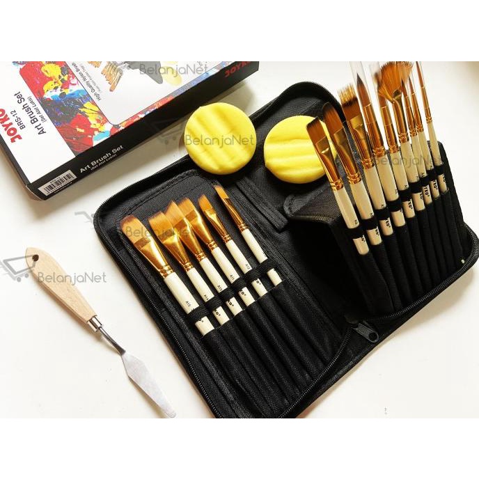 

Set Alat Lukis | Kuas Lukis Cat Air Minyak Acrylic Joyko Brs-12
