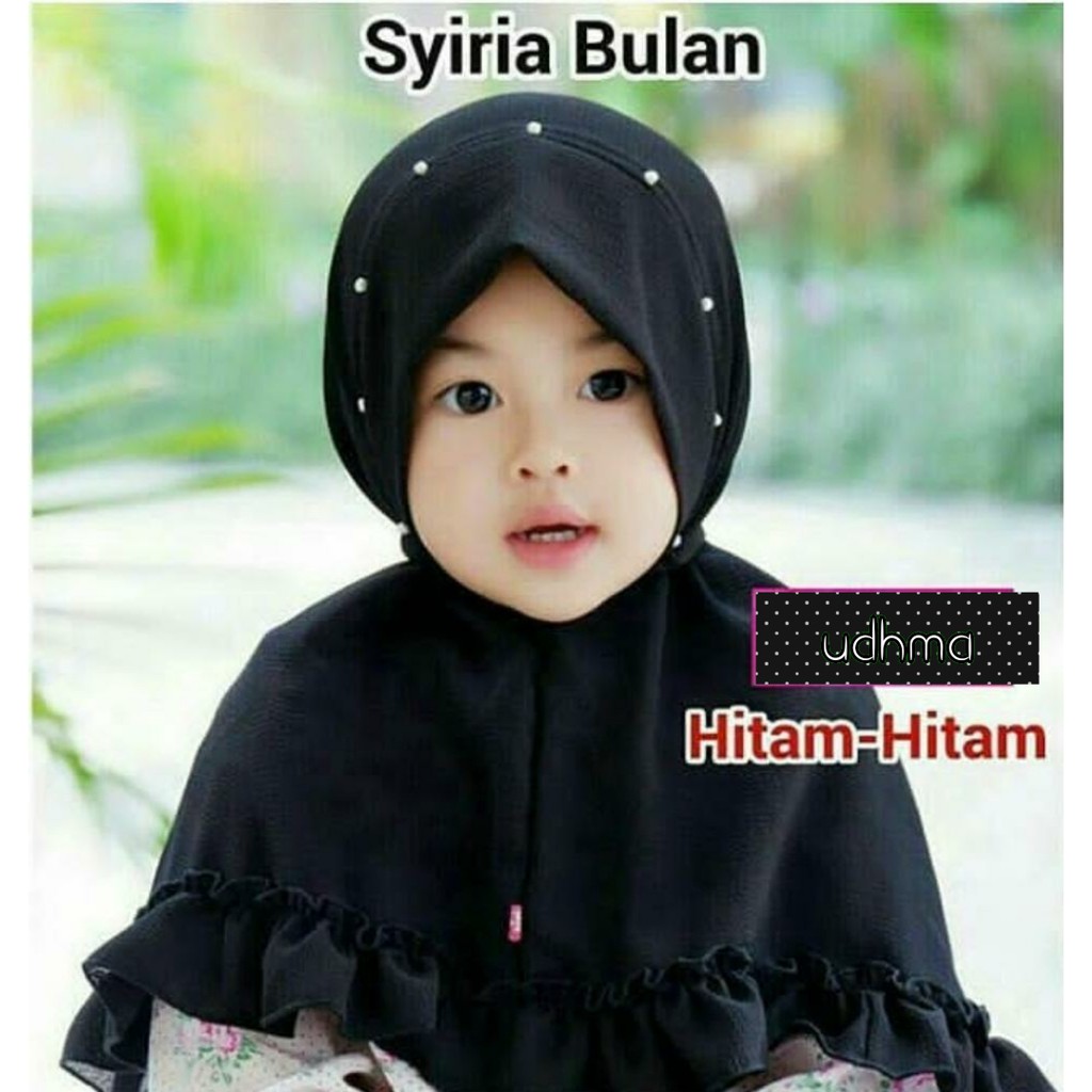 JILBAB ANAK SYIRIA BULAN / HIJAB REMPEL MUTIARA