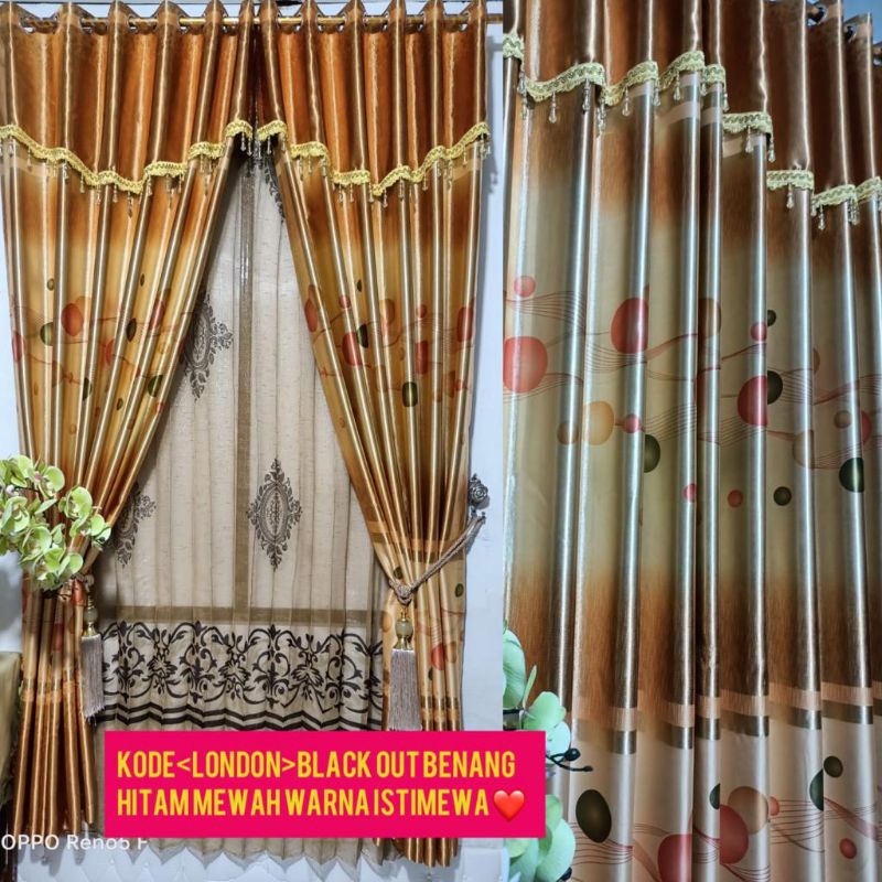 Gordyn minimalis hordeng jendela Gordyn poni