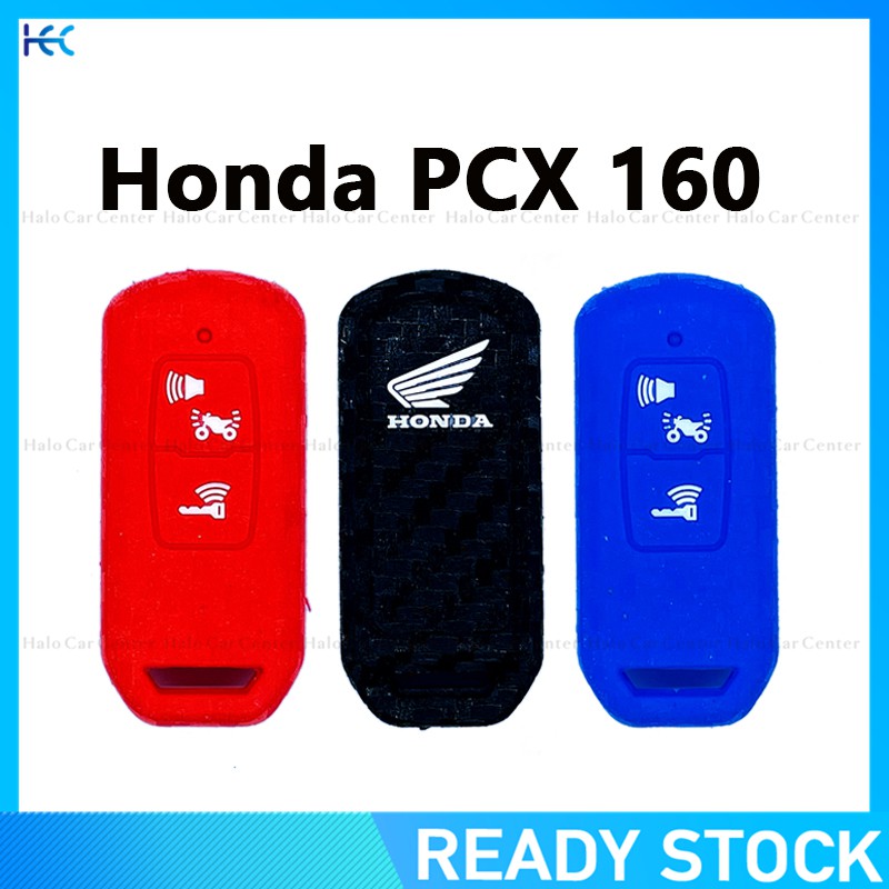 Cover Kunci Bahan Silikon Carbon Fiber Motif Garis Untuk Honda Pcx Pcx-160 Pcx160-2 Tombol