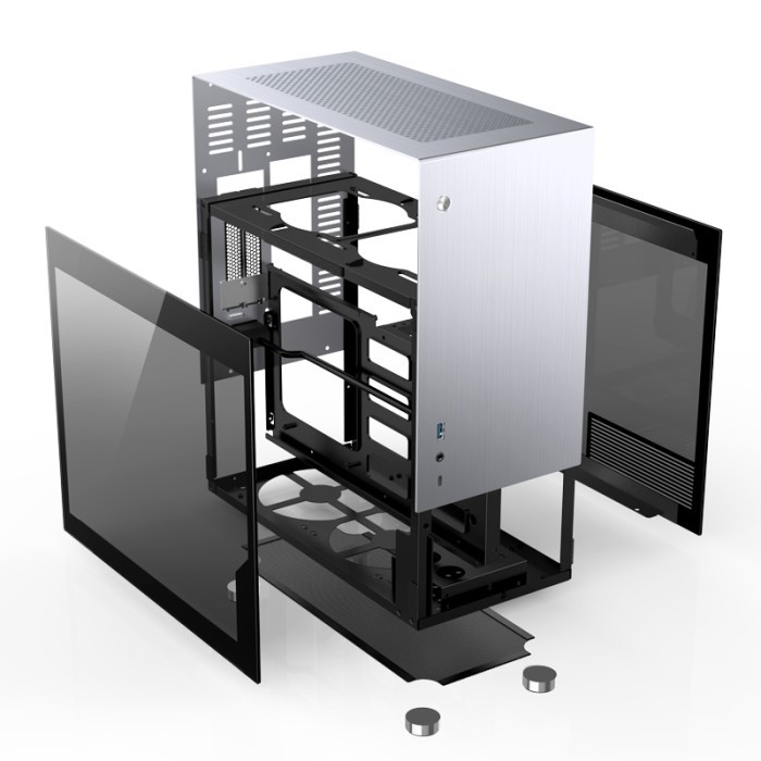 JONSBO CASE V10 SILVER GLASS MINI ITX