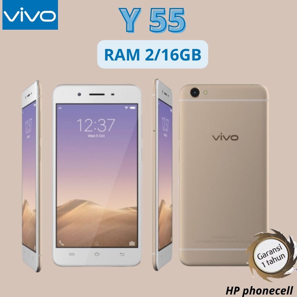 Jual VIVO Y55 RAM 2/16GB,,ready!! warna *GOLD* | Shopee Indonesia