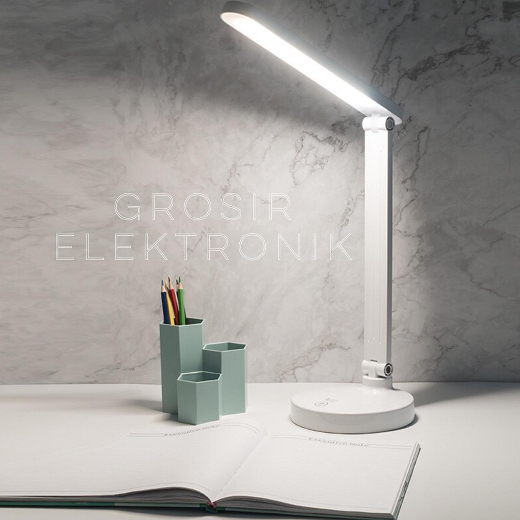 Lampu Meja Belajar Desk Lamp LED Warm White Kuning Putih Dekorasi Ruang Ruangan Kantor 3 in 1 1872