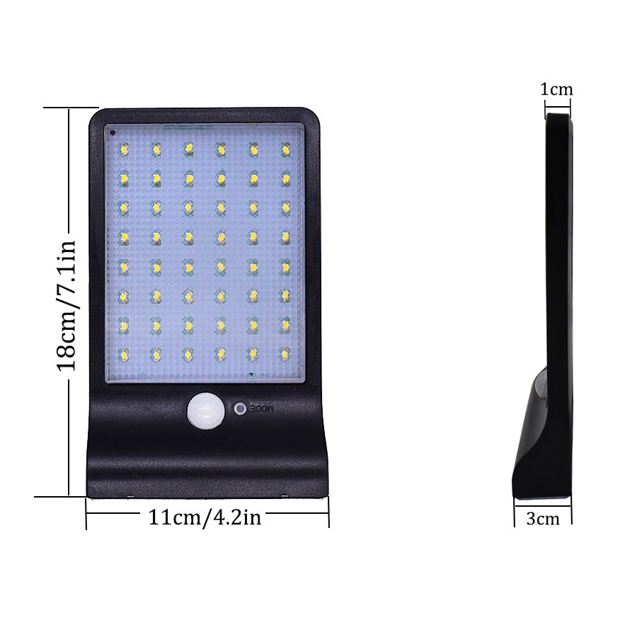 AKN88 - HBT-1611 - 500 Lumens Motion Sensor 42 LED Solar Lamp Light