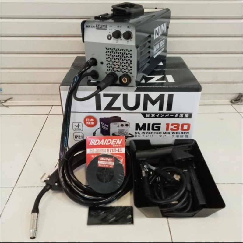 IZUMI MIG 130 MESIN LAS MIG TANPA GAS CO2 130A MIGI FLUX