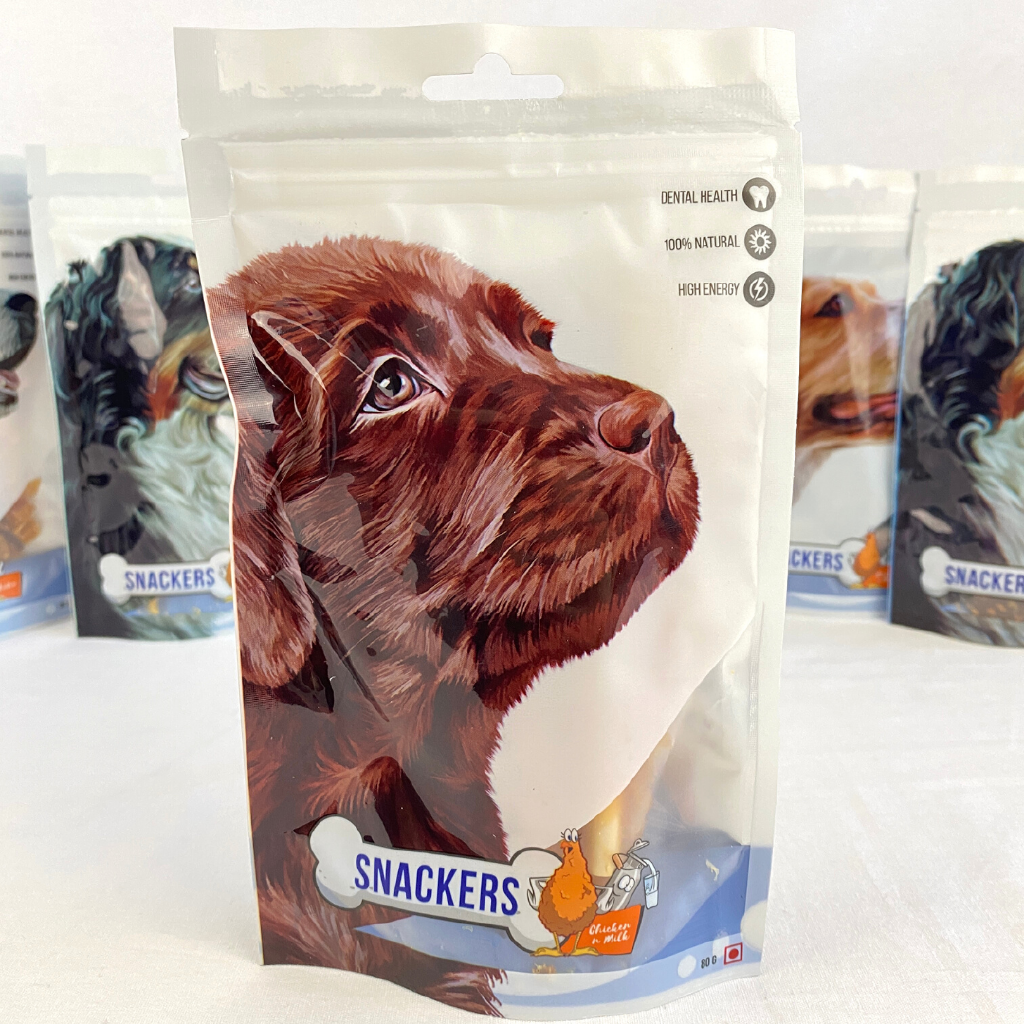 

SNACKERS Snack Anjing Chicken Wraps Milky Twist 80g