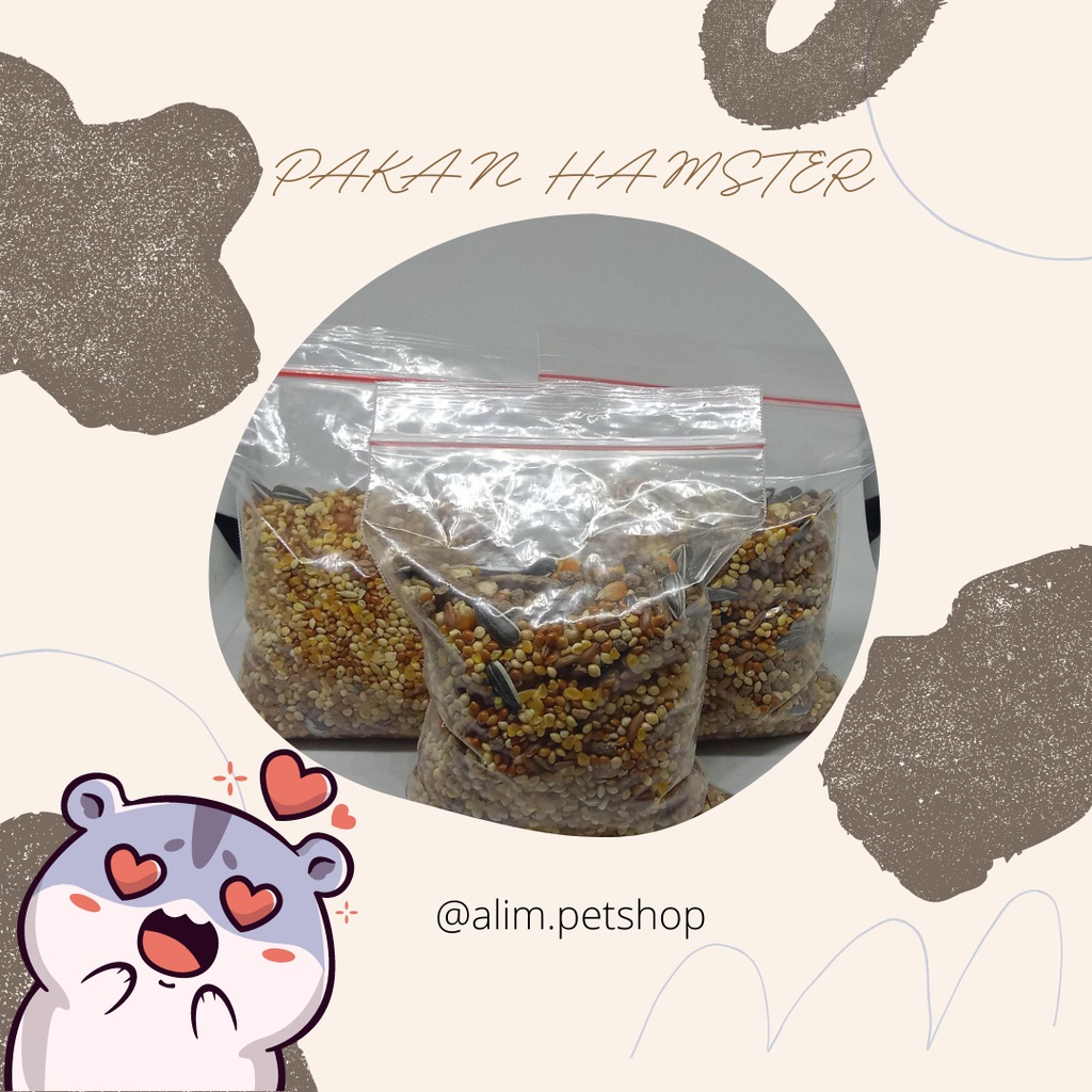 Pakan untuk hamster berat 100gram