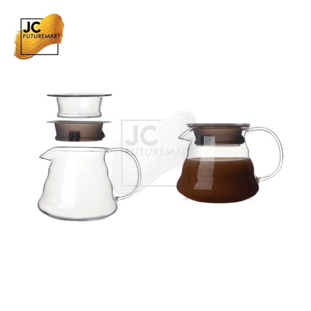 V60 COFFEE SERVER / SERVER KOPI GLASS POUR OVER 360ML