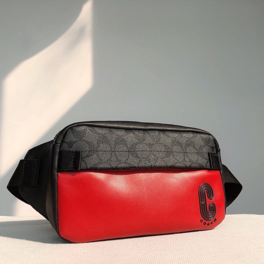 Tas Pria - Tas Waist Bag Pria Coach Edge Belt Bag Signature Colorblock - Tas Branded - Tas Original