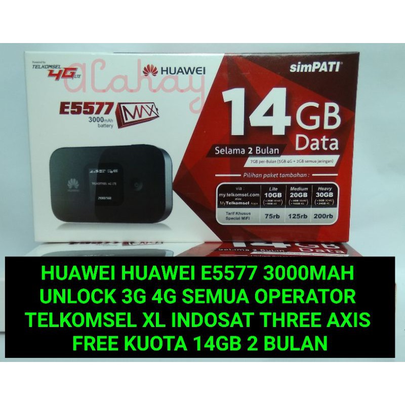 3000MAH HUAWEI E5577S-603 SUPPORT SLOT ANTENA MODEM WIFI TELKOMSEL MAX dan XL GO MAX UNLOCK OPERATOR