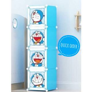  Lemari  Susun  4 Tingkat Motif Doraemon Hello  Kitty  Pink 