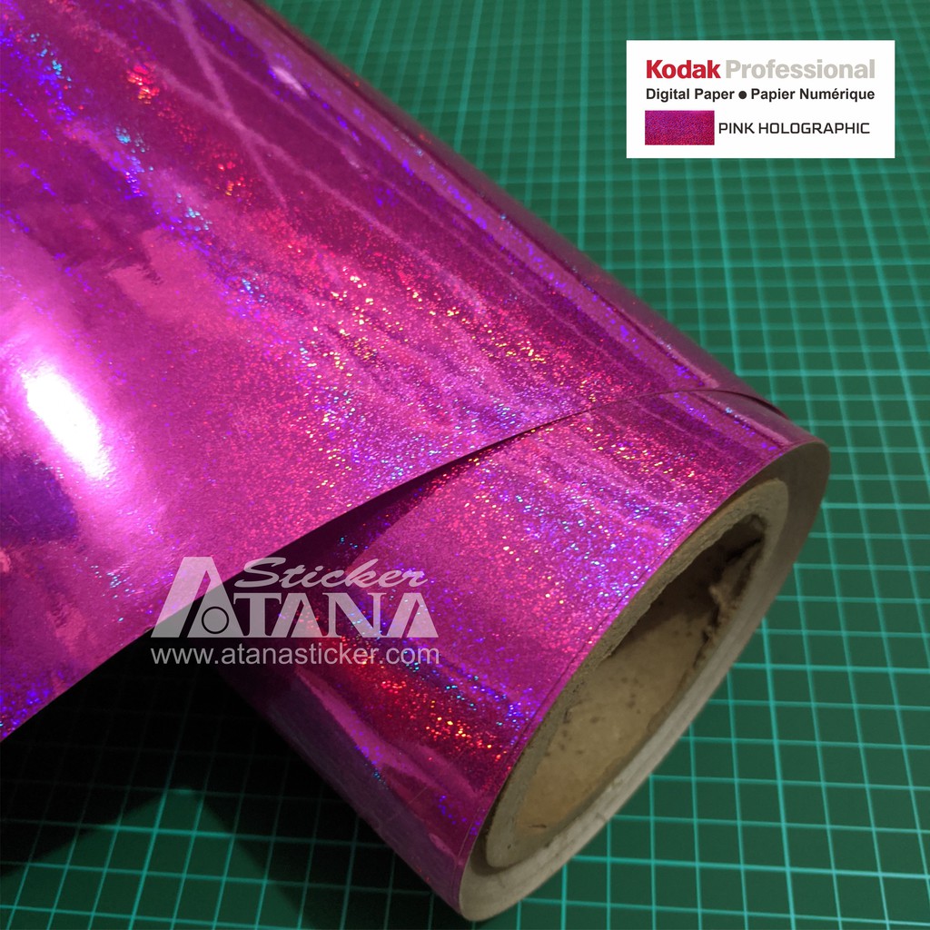 Kodak Professional Skotlet Pink Hologram Merah Muda  Holographic Pasir Bahan Stiker Cutting Print
