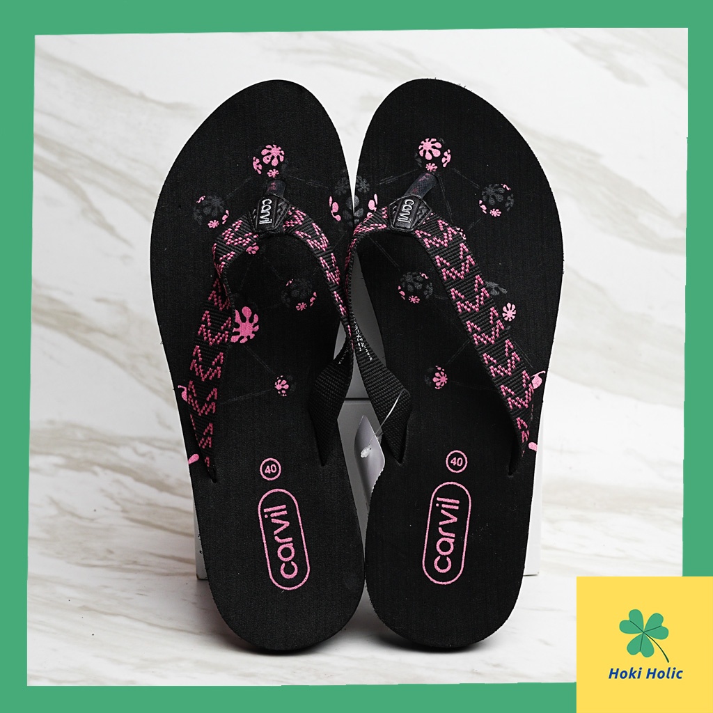 Carvil Wanita - Sandal Jepit Wanita Carvil Sendal Santai Cewek Perempuan 36-40 Carvil Lamode Original