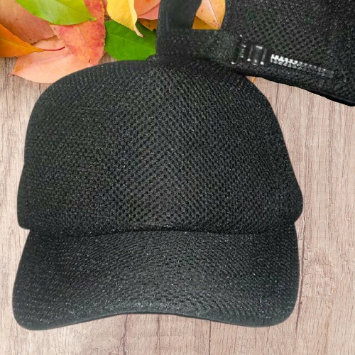 Topi Jaring Double Mess Polos Hitam Full Topi Dewasa Topi Cowo Murah Keren