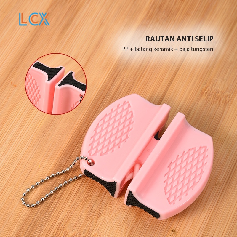 LCX Pisau Diamond Knife Set /Set Pisau Dapur / Pisau Berlian Merah Muda Pisau Diamond VS-1844