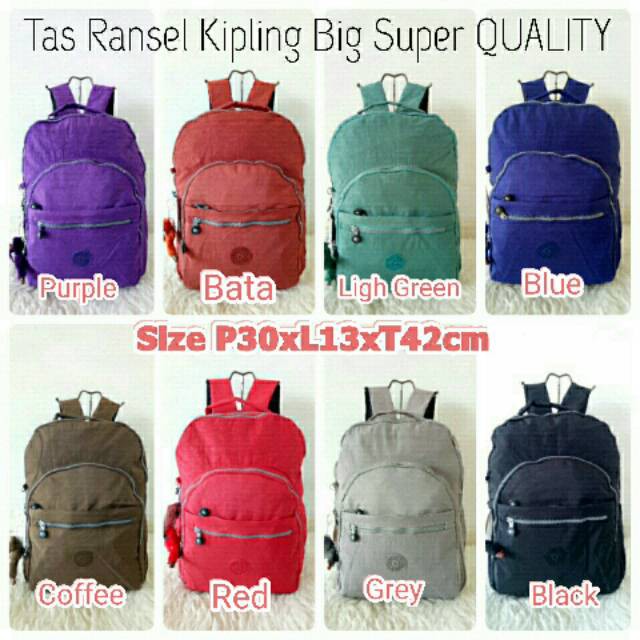 100% ORIGINAL / tas branded / tas kipling original KP560 Tas Ransel Kipling Super Motif Salur Size