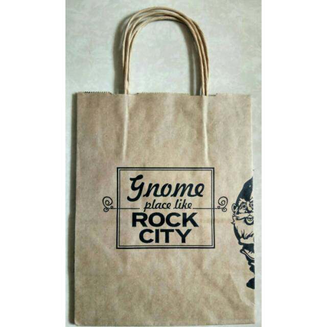 

Paperbag Paper Bag Tas Karton Gnome Place Like Rock City