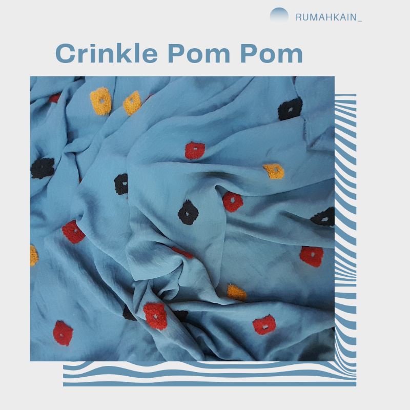 New Produk!! Crinkle Pom Pom/Crinkle Pom Pom/Crinkle/Pom Pom