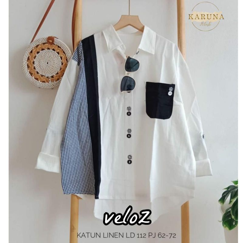 VELOZ BLOUSE LINEN BY KARUNA (REAL PICT BY KARUNA)