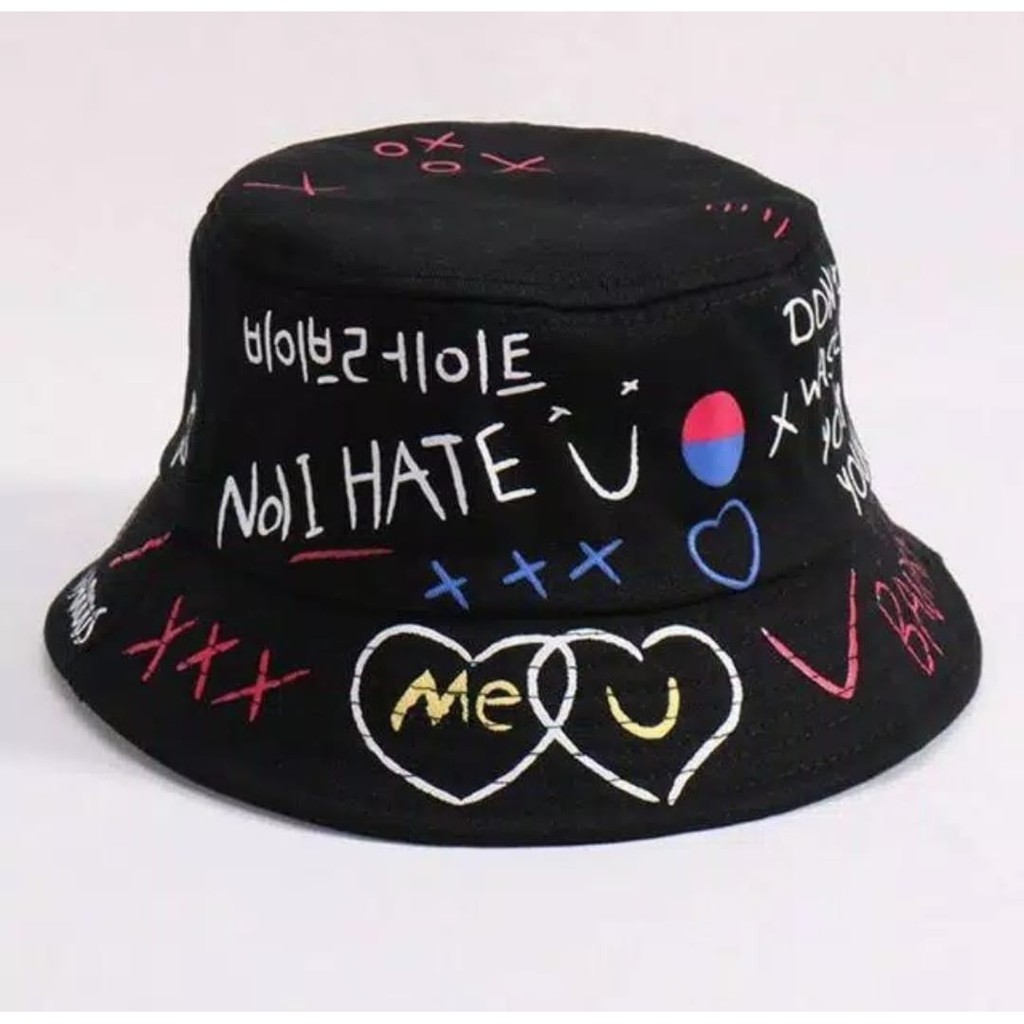 Topi bucket motif pria wanita Topi korea keren kekinian_PURANGSAKATO SHOP