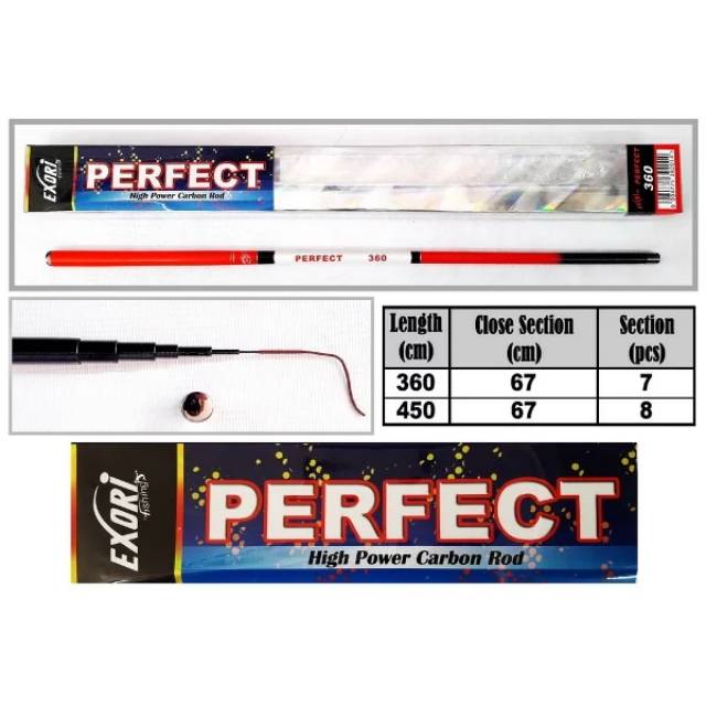 Joran Pancing Tegek EXORI Perfect Ori 300 360 450 cm - Premium Quality
