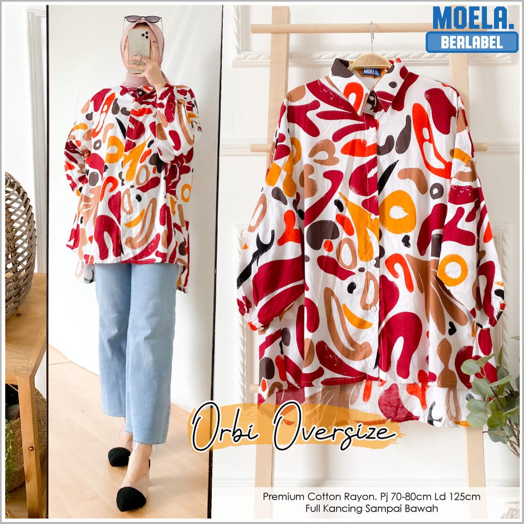 oversize OVIS by MOELA berlabel original ld 135 premium rayon fashion wanita casual daily korea ORBI