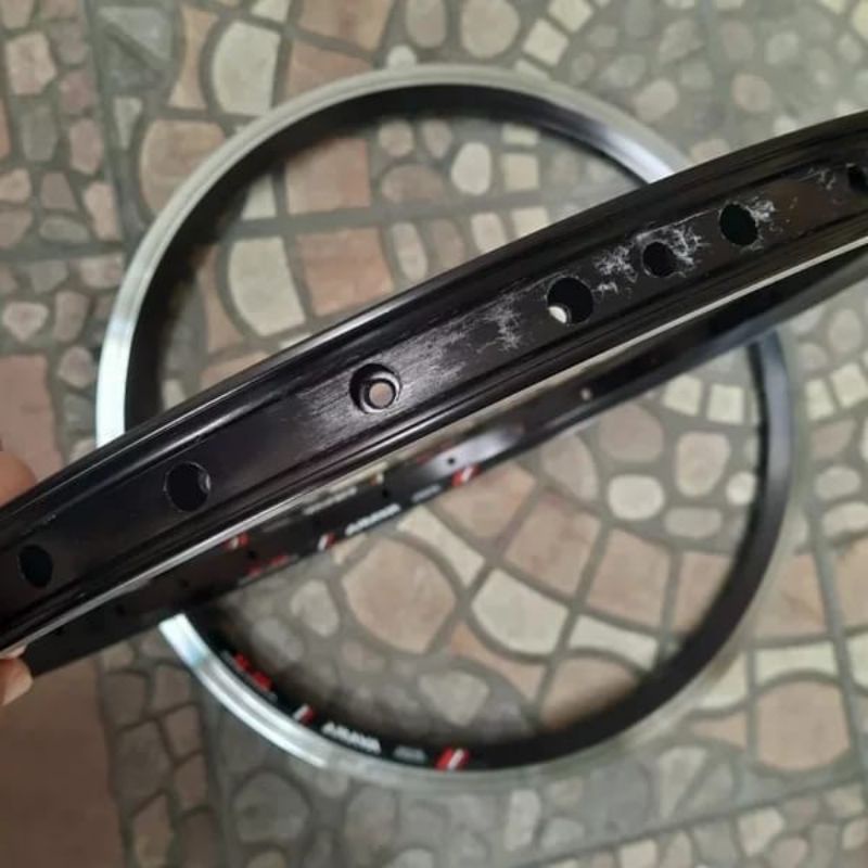 RIMS ARAYA BT 550 16 X 1 3/8 28 HOLE VELG SEPEDA LIPAT 16 PLUS ALLOY DOUBLE WALL