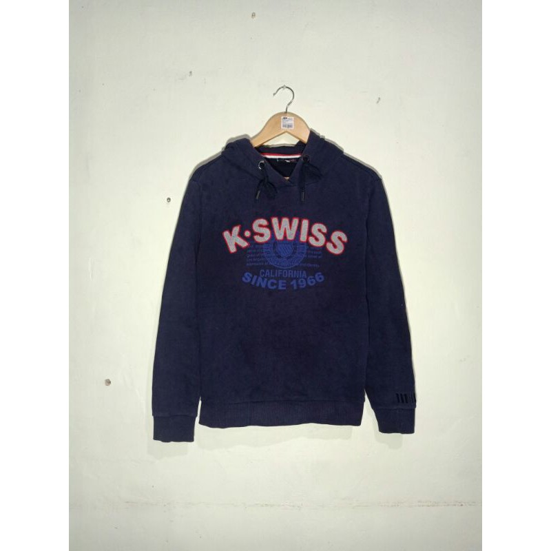 jaket hoodie K-SWISS navy size M original preloved sweater vintage