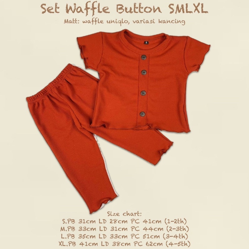 Setelan Anak Waffle Button Original Kaos Super Premium Pakaian Anak Perempuan Terlaris Termurah Best Seller