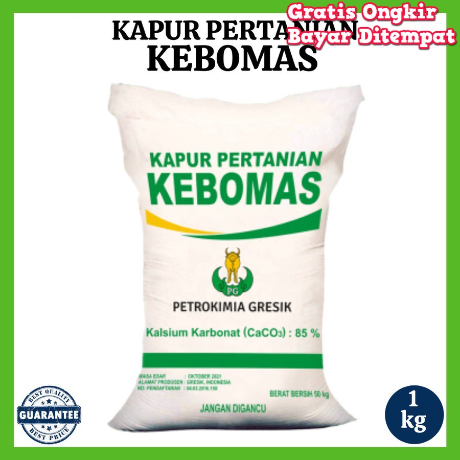 [COD] Kapur Pertanian Kebomas 1 kg (Repack) - Dolomite / Dolomit / Kaptan