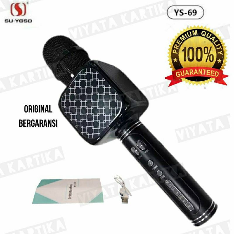 original mic karaoke yosu ys69 karaoke bluetooth premium quality garansi suara mantap best seller