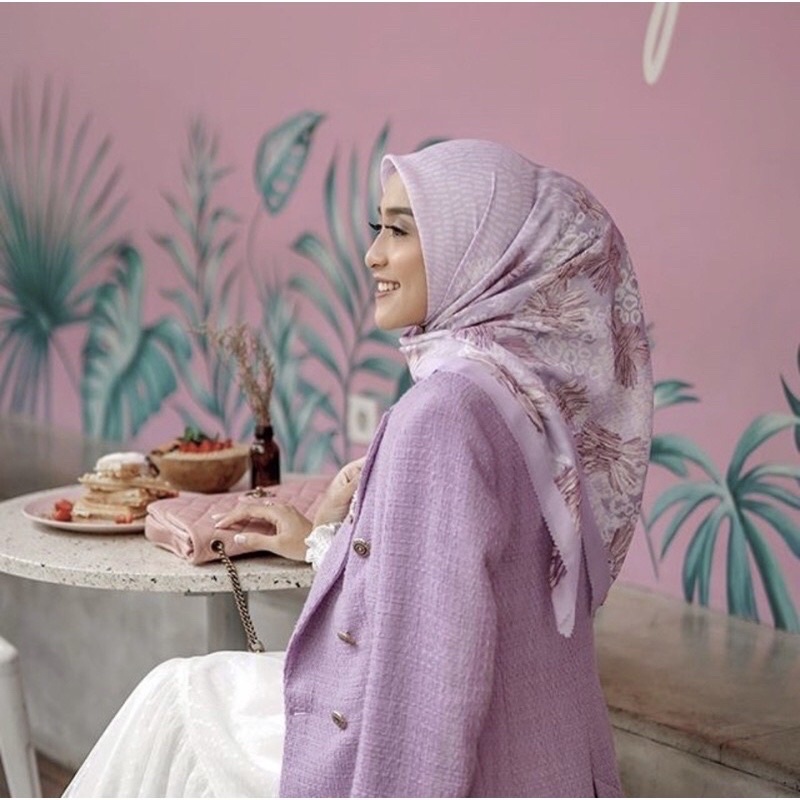 preloved Les amities reborn buttonscarves - lilac