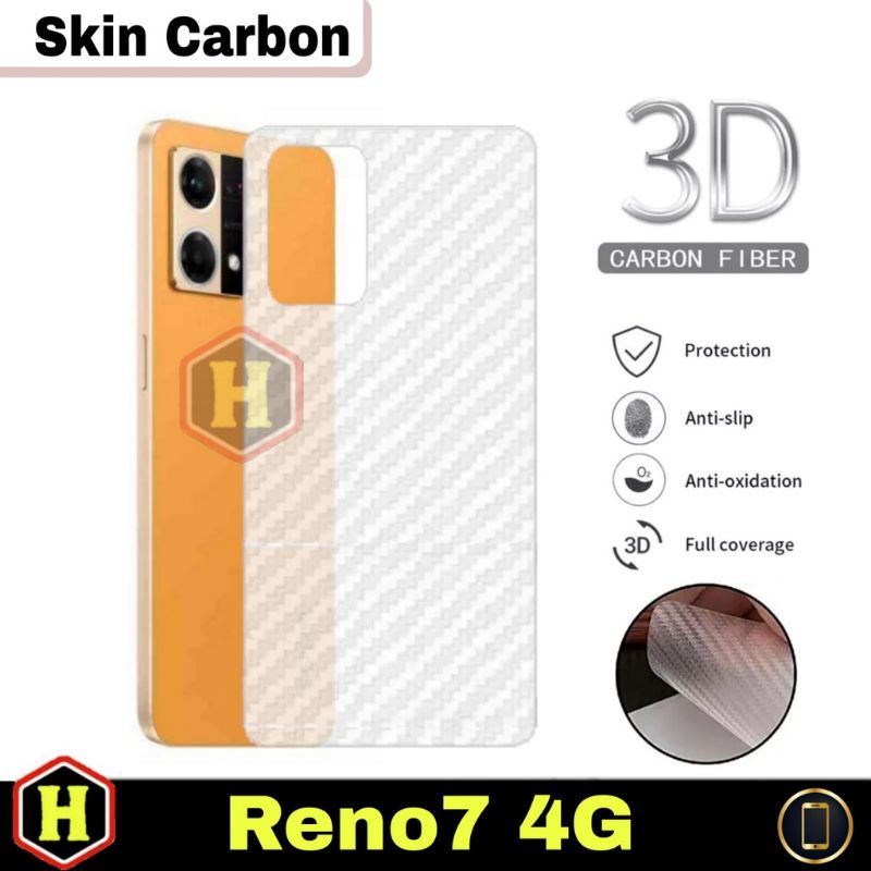 Reno 7 4G Reno 7 5G Reno 7 Z 5G Anti Gores Skin Karbon Belakang Garskin Screen Guard Protector Carbon Transparan Anti Jamur