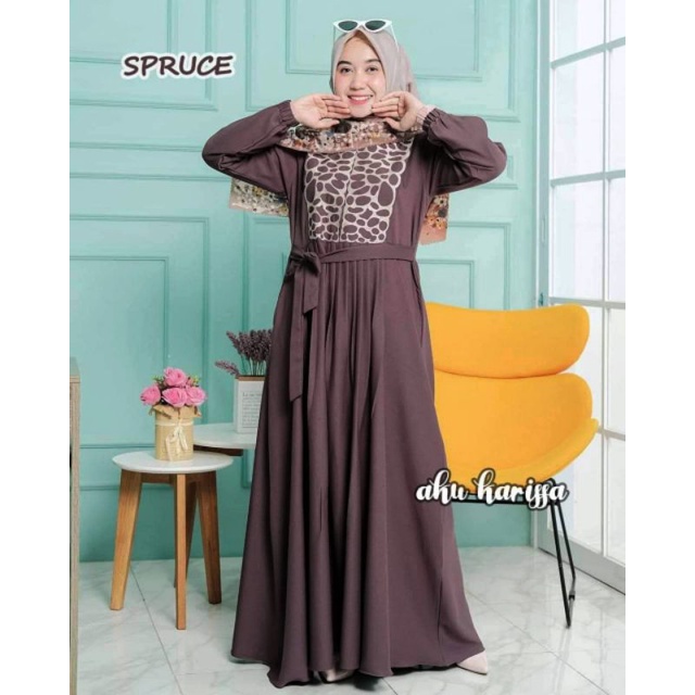 GAMIS CANTIK ERINA BORDIR ORI AKU KARISSA DRESS MUSLIMAH TERBARU BEST SELLER OOTD WANITA KEKINIAN