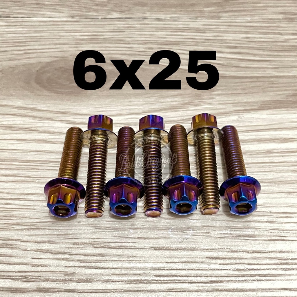 Baut probolt 6x25 blue new model drat 10 panjang 2.5cm ori thailand