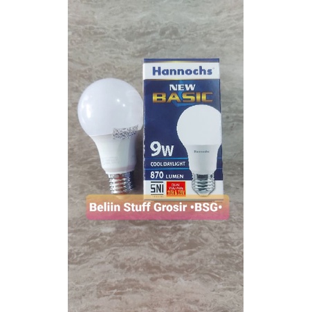 Lampu LED Hannochs NEW BASIC Hemat Energi 3, 5, 7, 9, 11, 14, 17 Watt - Cahaya Putih