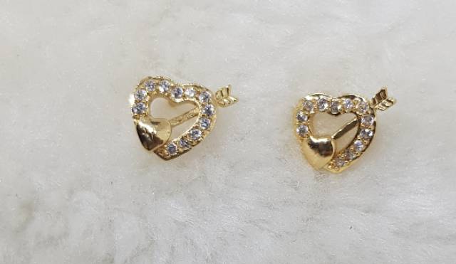 Fifi Fashion Anting Giwang Gold Diamond Xuping Titanium Antikarat Antialergi